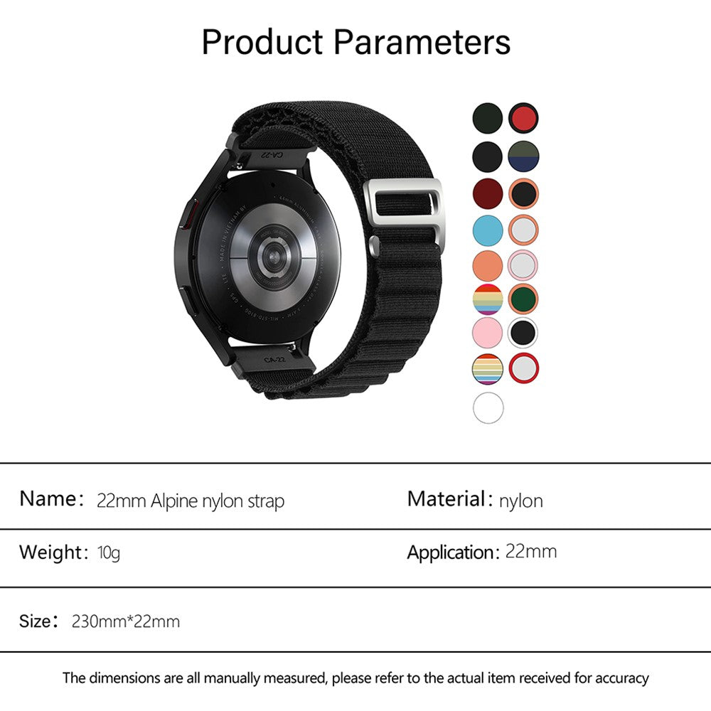 Meget Holdbart Nylon Universal Rem passer til Smartwatch - Flerfarvet#serie_12