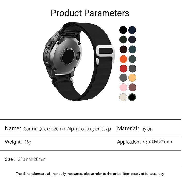 Helt Vildt Fantastisk Nylon Universal Rem passer til Garmin Smartwatch - Blå#serie_18