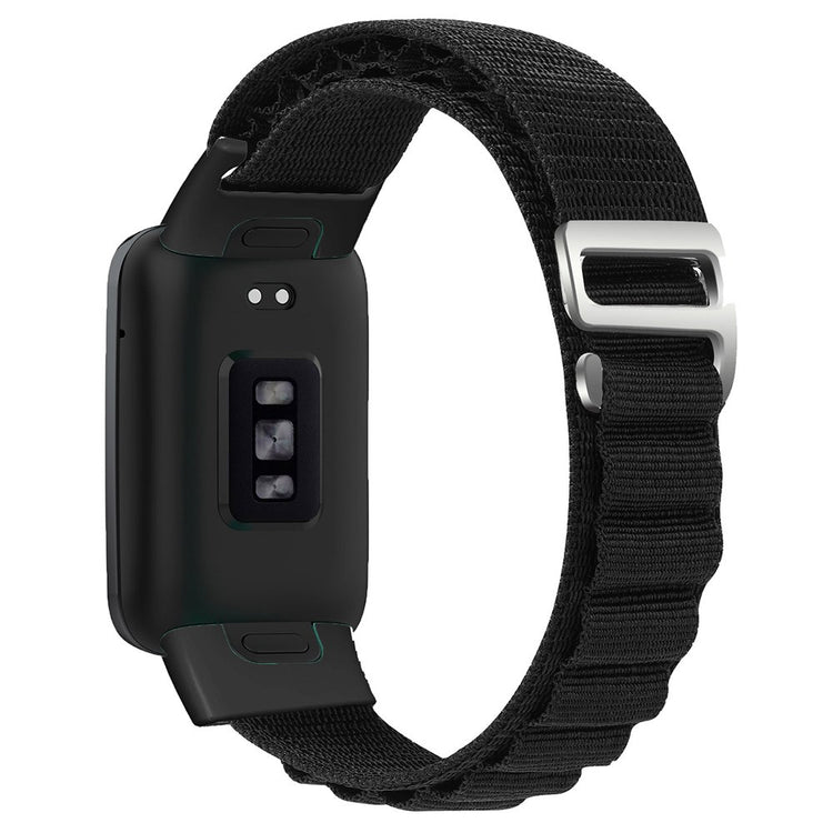 Mega Fint Nylon Rem passer til Xiaomi Mi Band 7 Pro - Sort#serie_1