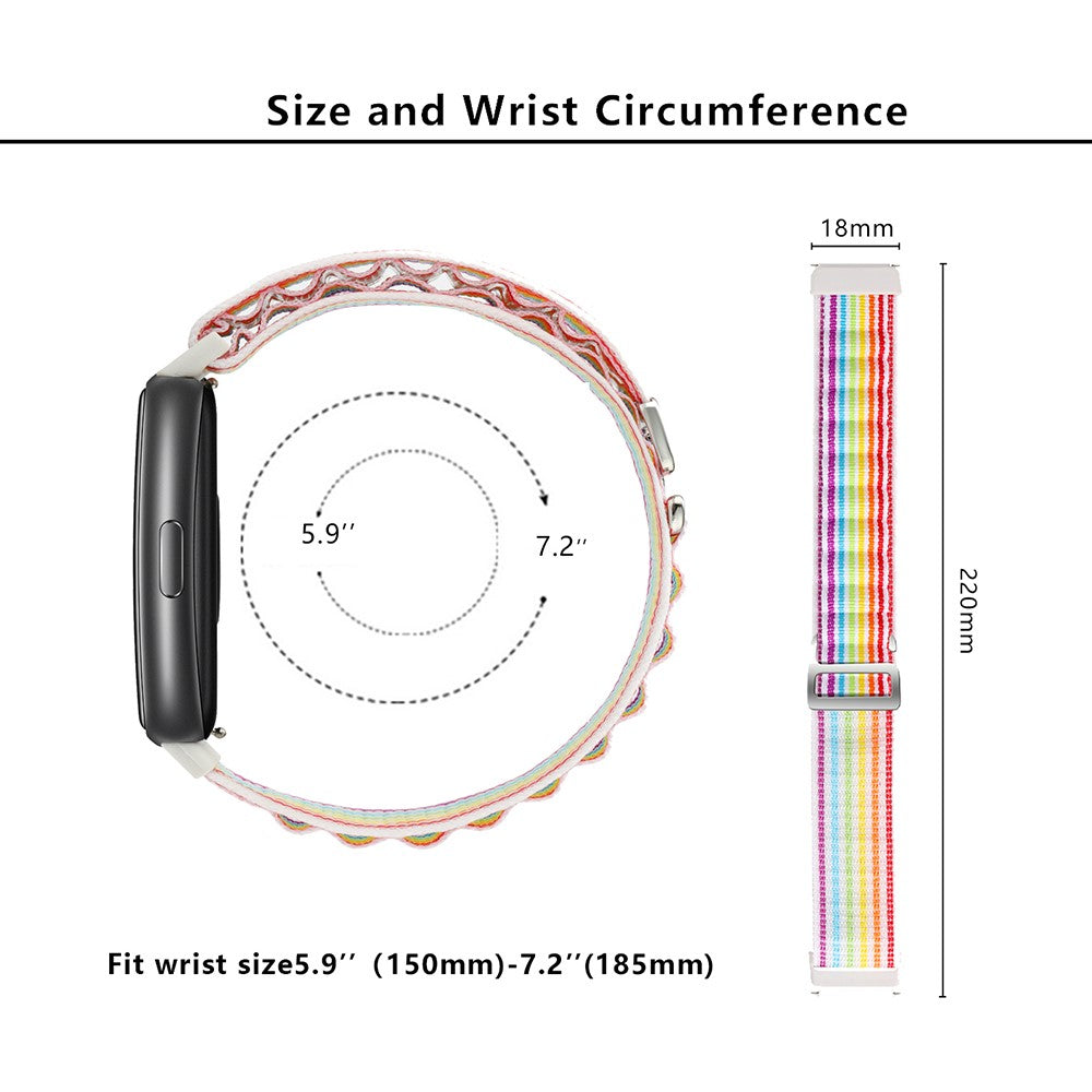 Super Nydelig Nylon Rem passer til Huawei Band 7 - Flerfarvet#serie_6