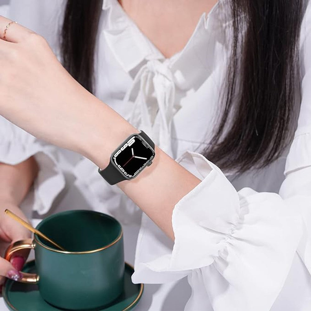 Helt Vildt Pænt Silikone Universal Rem passer til Apple Smartwatch - Sort#serie_1