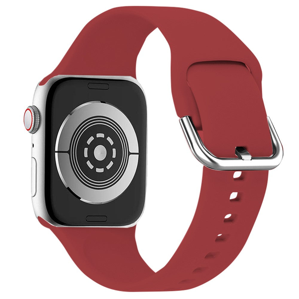 Helt Vildt Pænt Silikone Universal Rem passer til Apple Smartwatch - Rød#serie_4