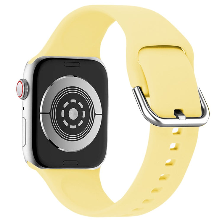Helt Vildt Pænt Silikone Universal Rem passer til Apple Smartwatch - Gul#serie_5