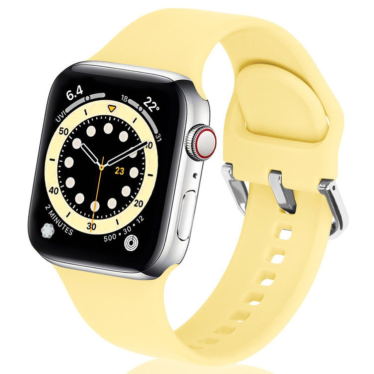 Helt Vildt Pænt Silikone Universal Rem passer til Apple Smartwatch - Gul#serie_5
