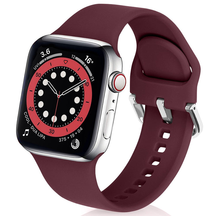 Helt Vildt Pænt Silikone Universal Rem passer til Apple Smartwatch - Rød#serie_7