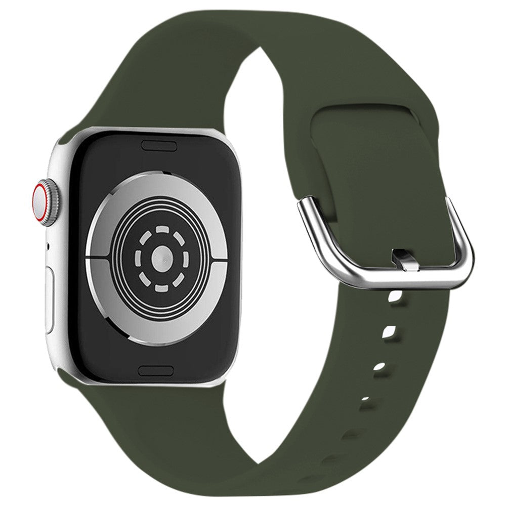 Helt Vildt Pænt Silikone Universal Rem passer til Apple Smartwatch - Grøn#serie_8