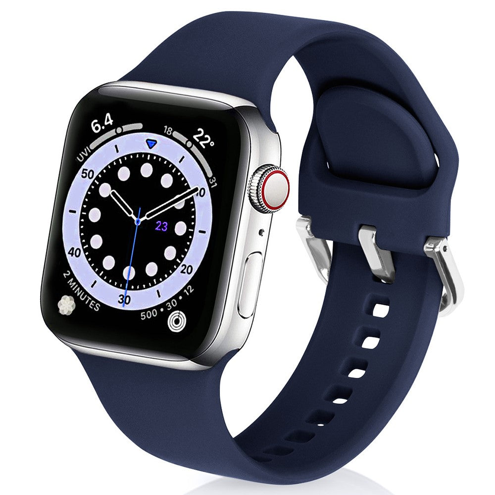 Helt Vildt Pænt Silikone Universal Rem passer til Apple Smartwatch - Blå#serie_12