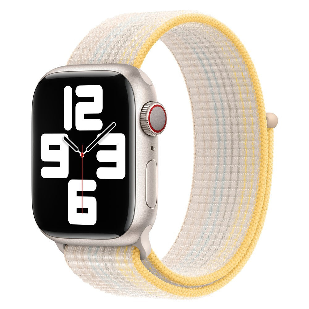 Super Smuk Nylon Universal Rem passer til Apple Smartwatch - Hvid#serie_8