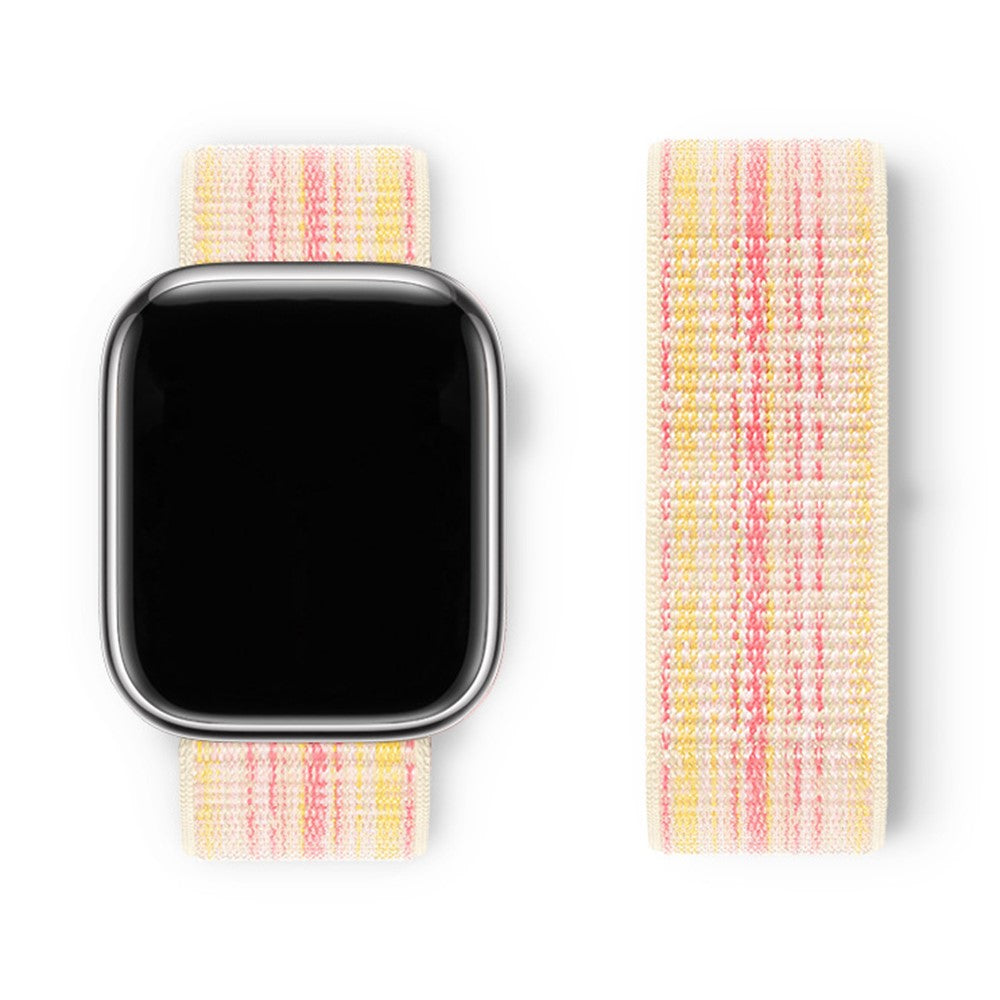 Super Smuk Nylon Universal Rem passer til Apple Smartwatch - Pink#serie_12