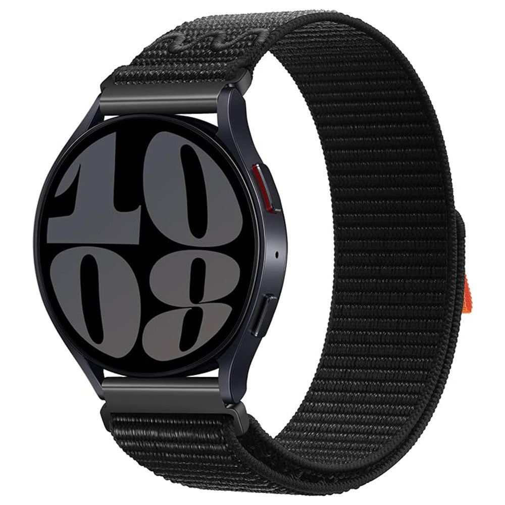 Rigtigt Pænt Nylon Universal Rem passer til Smartwatch - Sort#serie_10