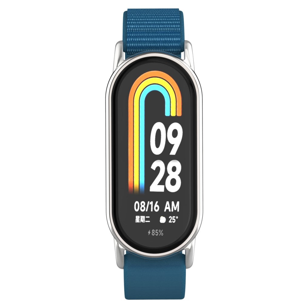 Helt Vildt Flot Nylon Rem passer til Xiaomi Smart Band 8 - Blå#serie_4