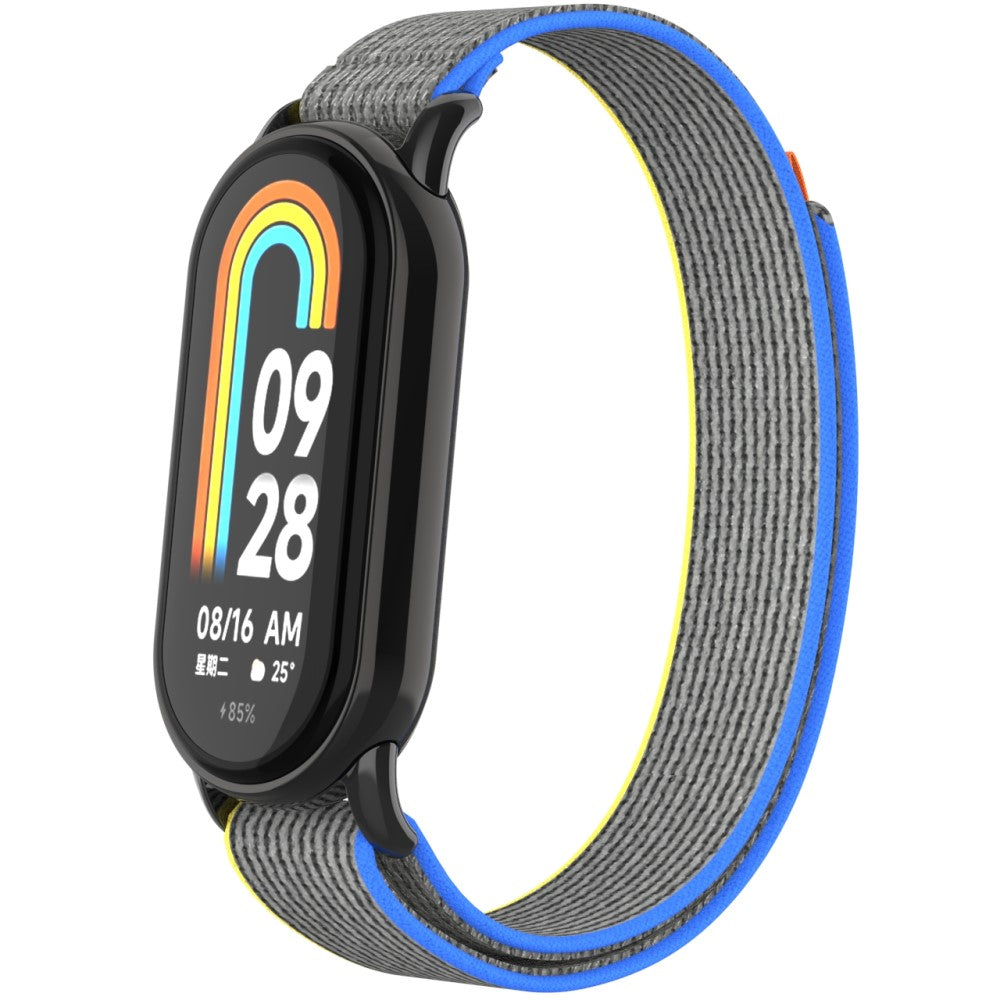 Helt Vildt Flot Nylon Rem passer til Xiaomi Smart Band 8 - Blå#serie_7