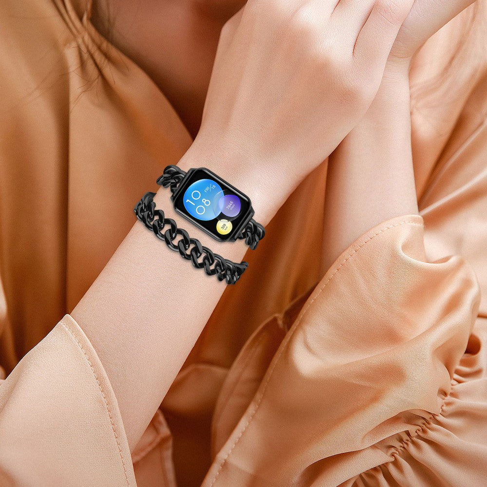 Super Cool Metal Rem passer til Xiaomi Redmi Watch 4 - Sort#serie_1