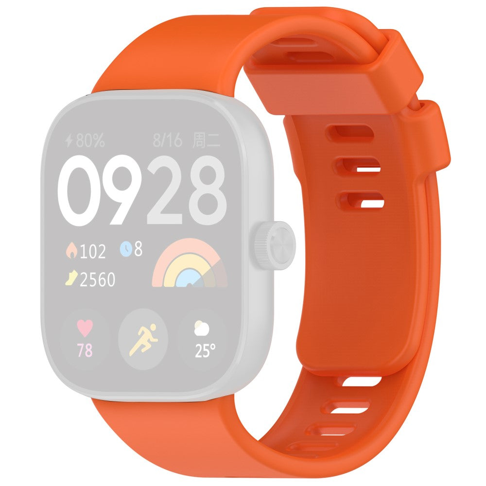 Mega Smuk Silikone Rem passer til Xiaomi Redmi Watch 4 - Orange#serie_3