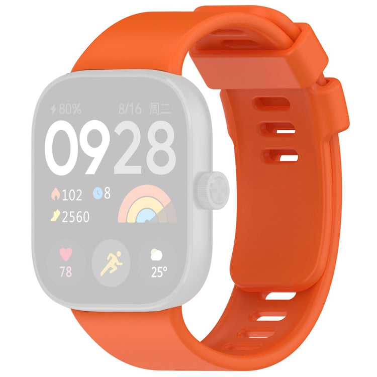 Mega Smuk Silikone Rem passer til Xiaomi Redmi Watch 4 - Orange#serie_3