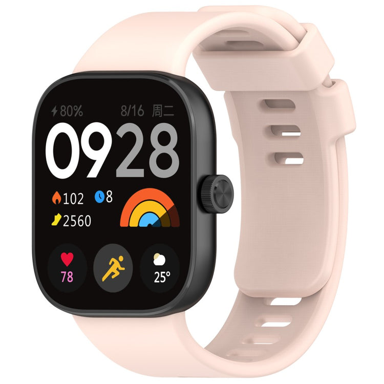 Mega Smuk Silikone Rem passer til Xiaomi Redmi Watch 4 - Pink#serie_5