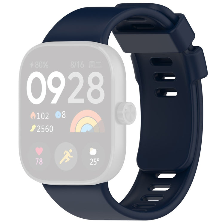 Mega Smuk Silikone Rem passer til Xiaomi Redmi Watch 4 - Blå#serie_7
