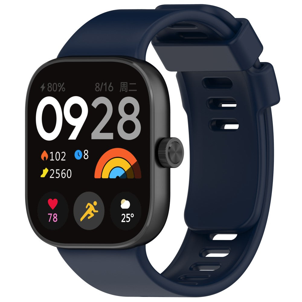 Mega Smuk Silikone Rem passer til Xiaomi Redmi Watch 4 - Blå#serie_7