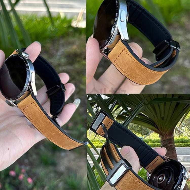 Mega Chill Smartwatch Genuine Leather Universel Strap - Brown#serie_4