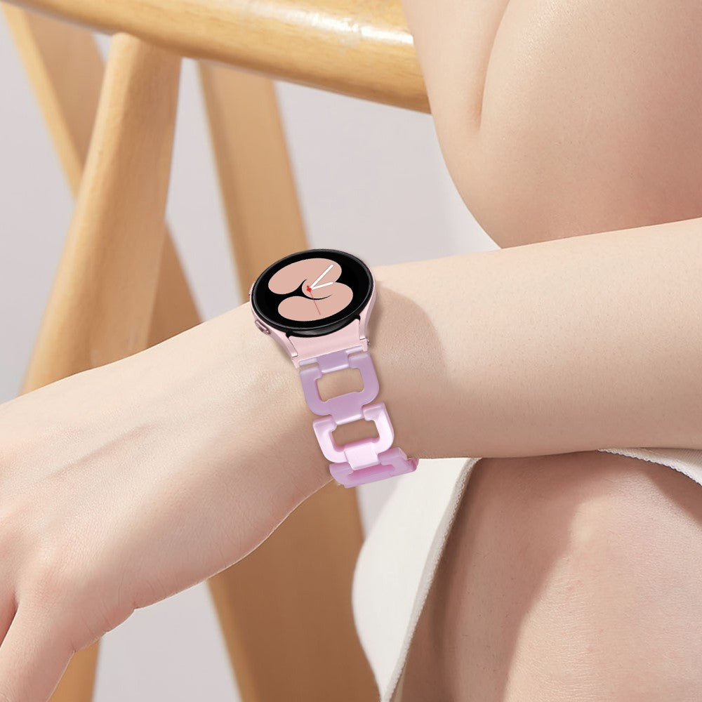 Resin Strap Samsung Galaxy Watch6 40mm / 44mm / Watch6 Classic 43mm / 47mm D-Shape Bracelet Watchband - Light Purple#serie_8