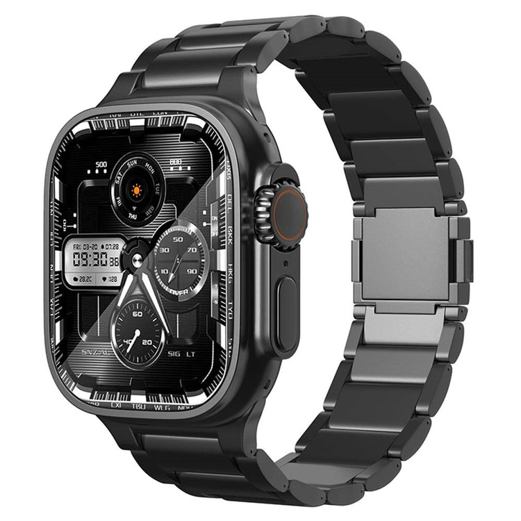 Mega Agreeable Apple Smartwatch Metal Universel Strap - Black#serie_1