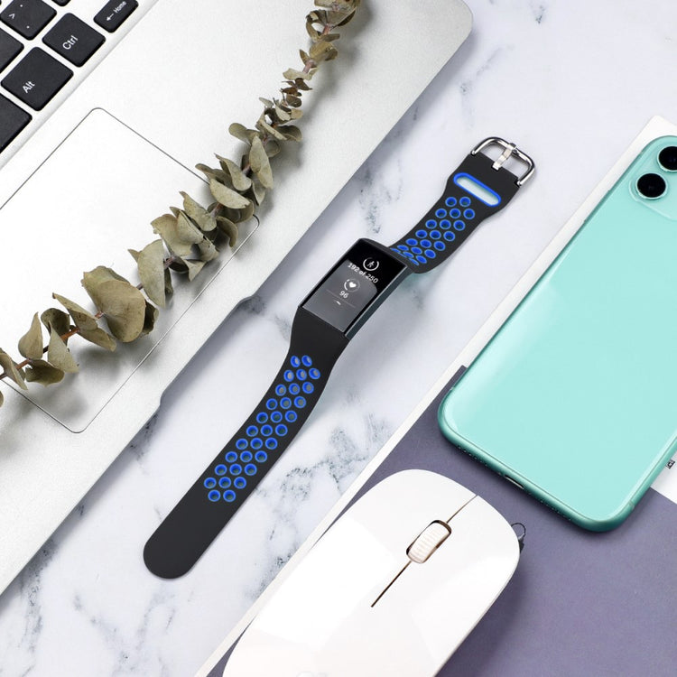 Fitbit Charge 3 / Fitbit Charge 4 Silicone Universel Strap - Blue#serie_8