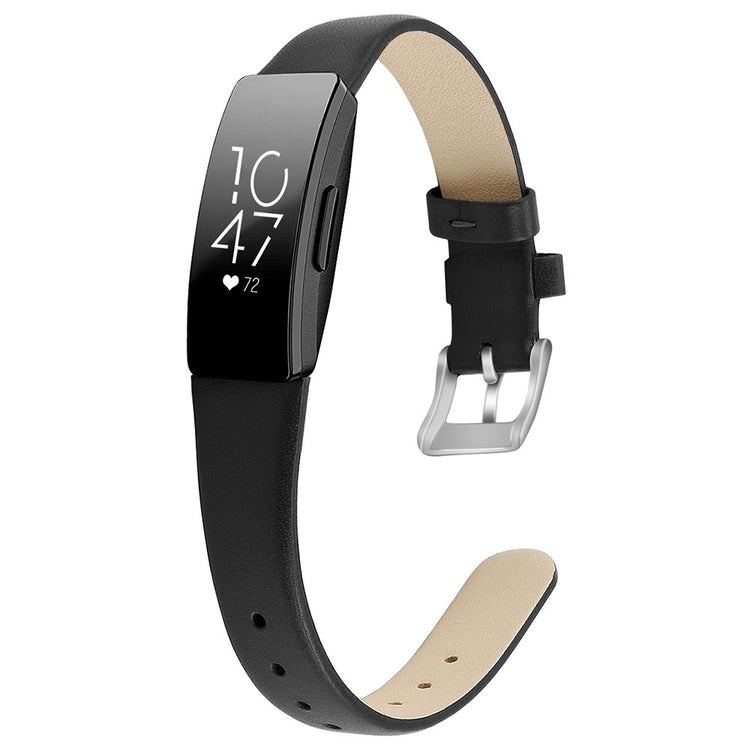 Incredibly Cool Fitbit Inspire 1 Genuine Leather Strap - Black#serie_5