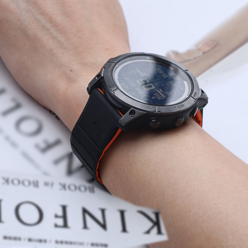 Super Durable Garmin Smartwatch Silicone Universel Strap - Orange#serie_2