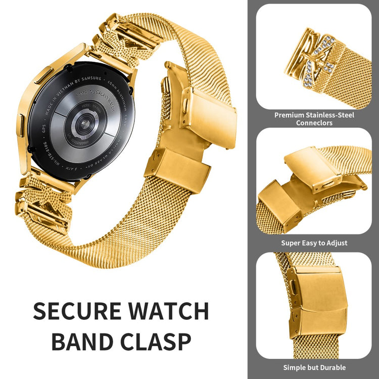 Absolutely Good Samsung Smartwatch Metal Universel Strap - Gold#serie_1