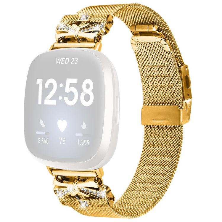 Sweet Fitbit Versa 4 / Fitbit Sense 2 Metal Universel Strap - Gold#serie_1