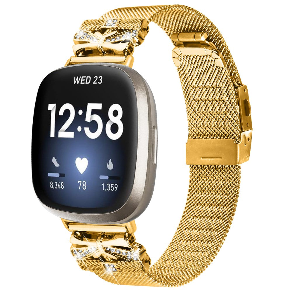 Sweet Fitbit Versa 4 / Fitbit Sense 2 Metal Universel Strap - Gold#serie_1