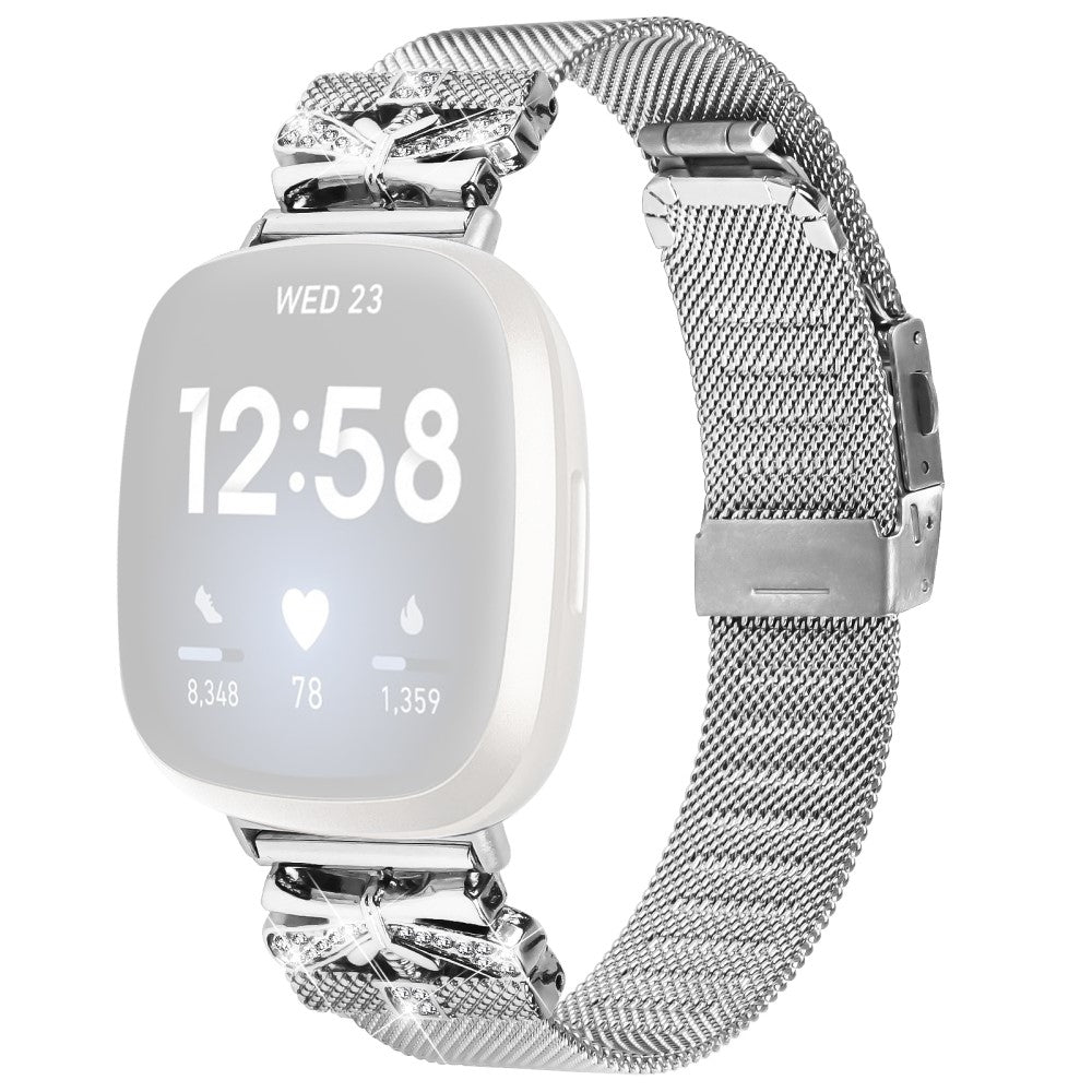 Sweet Fitbit Versa 4 / Fitbit Sense 2 Metal Universel Strap - Silver#serie_154