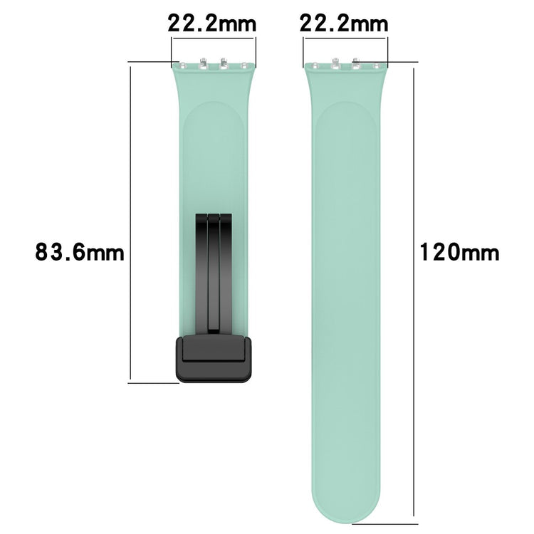 Samsung Galaxy Fit3 Silicone Watch Band Folding Buckle Sport Replacement Straps - Green#serie_8