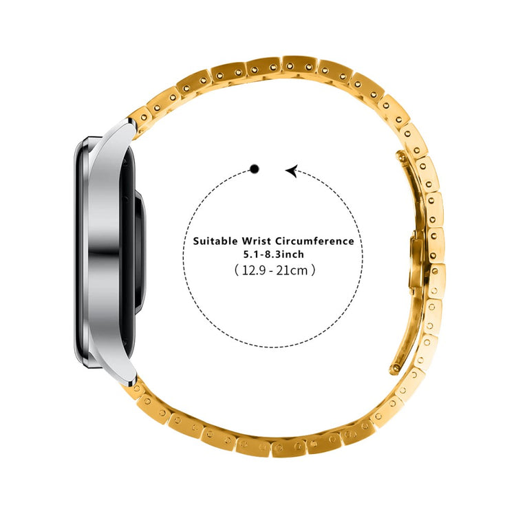 Huawei Watch GT 3 Pro 46mm Watchband Metal Strap Replacement with Butterfly Buckle - Splicing Gold#serie_3