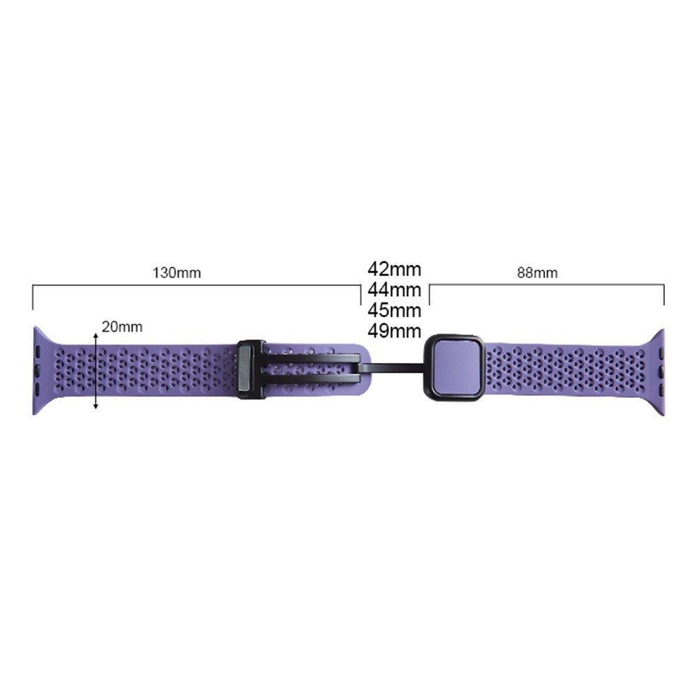 Magnetic Strap Apple Watch Series 49mm - 45mm - 44mm - 42mmSilicone Band - Lavender#serie_8