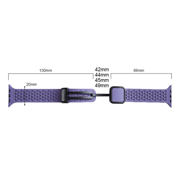 Magnetic Strap Apple Watch Series 49mm - 45mm - 44mm - 42mmSilicone Band - Lavender#serie_8