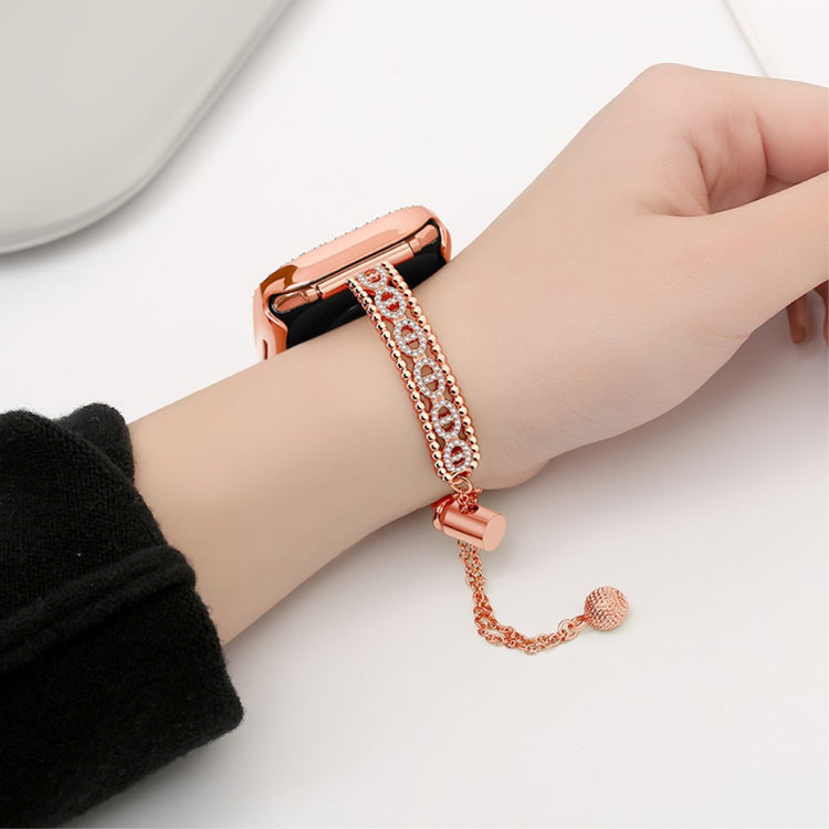 Garmin / Samsung / LG / Huawei / Huami 20mm Universal Rhinestone Copper Watch Strap - Rose Gold#serie_3