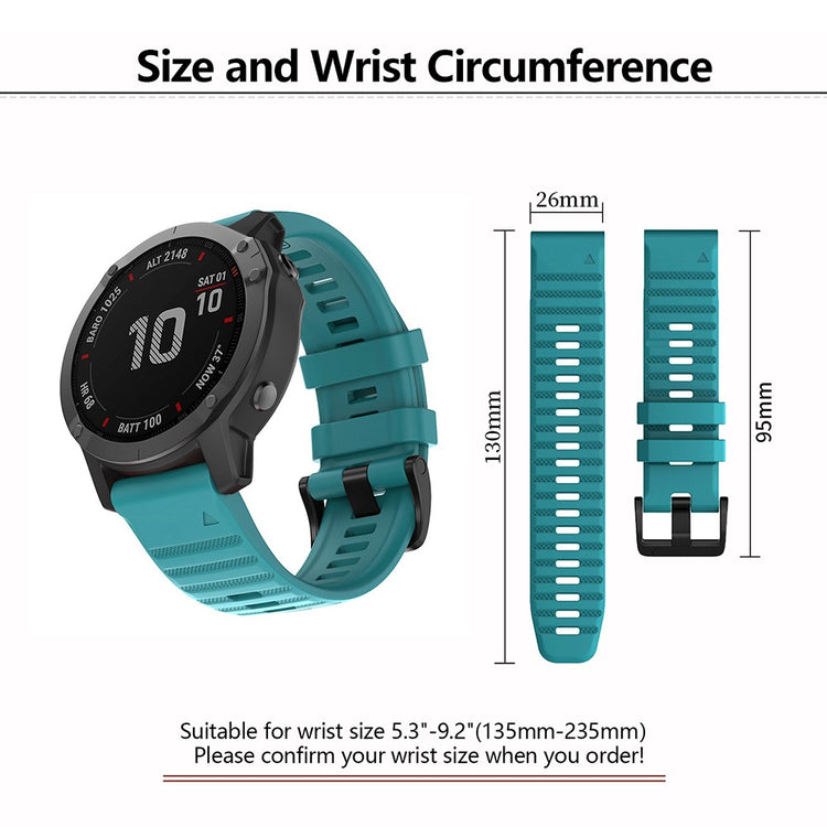 Really Beautiful Garmin Smartwatch Silicone Universel Strap - Silver#serie_7