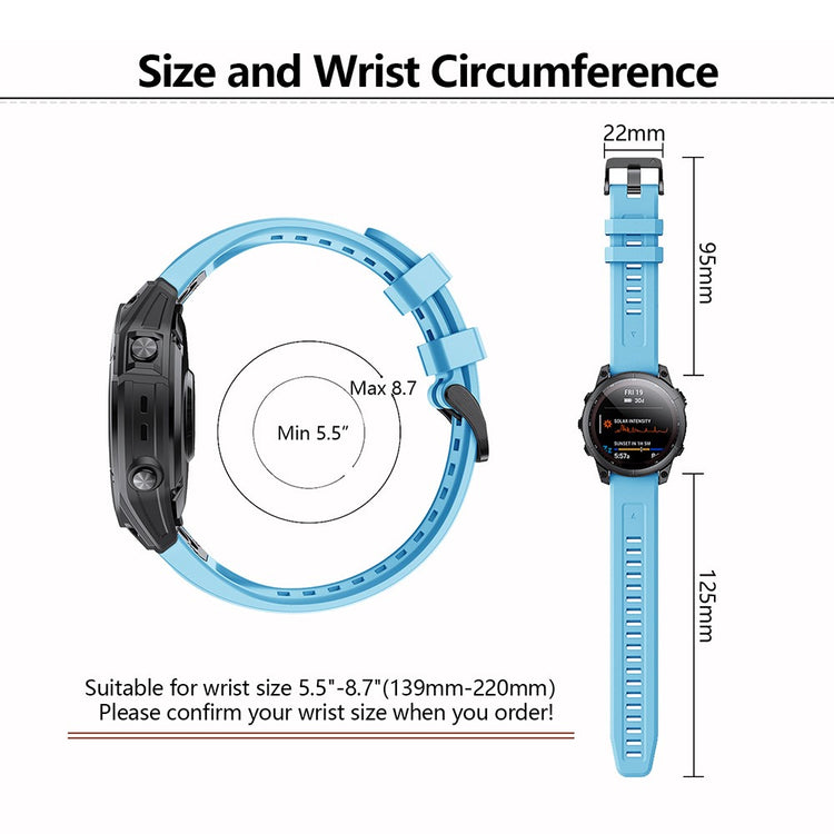 Very Cool Garmin Smartwatch Silicone Universel Strap - Blue#serie_3