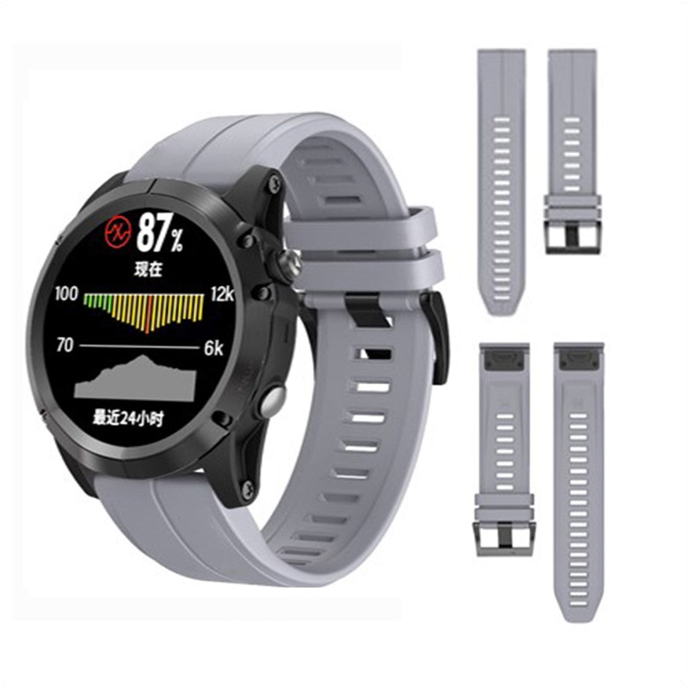 Very Beautiful Garmin Smartwatch Silicone Universel Strap - Silver#serie_9