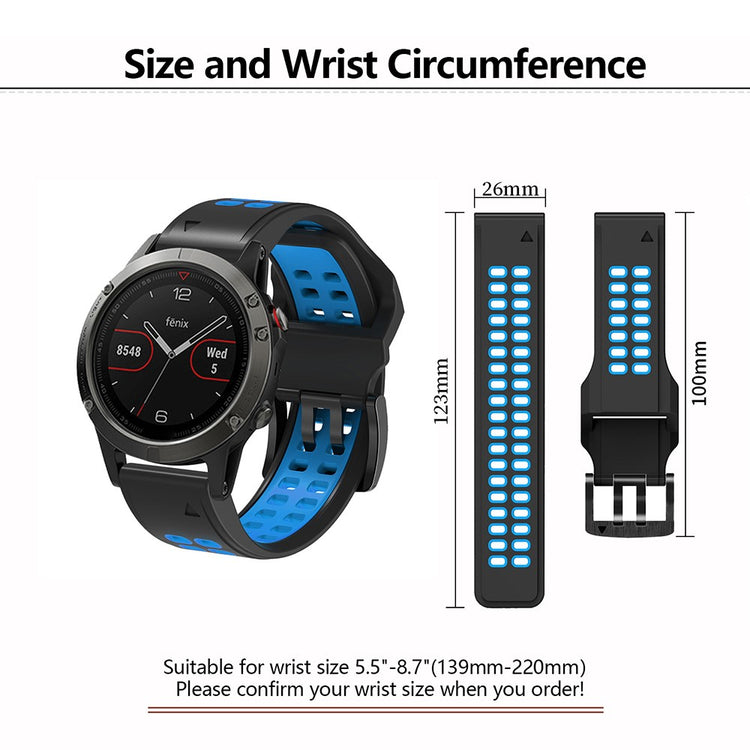 Incredibly Sweet Garmin Smartwatch Silicone Universel Strap - Blue#serie_7