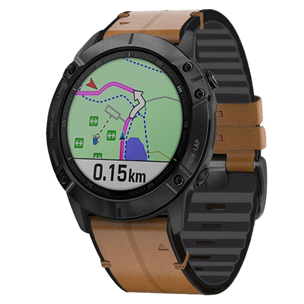 Super Pleasant Garmin Smartwatch Silicone Universel Strap - Brown#serie_5