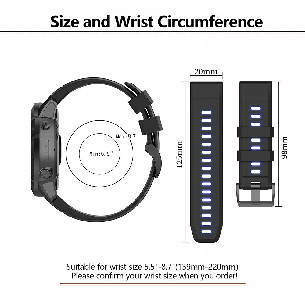 Lovely Garmin Smartwatch Silicone Universel Strap - White#serie_2