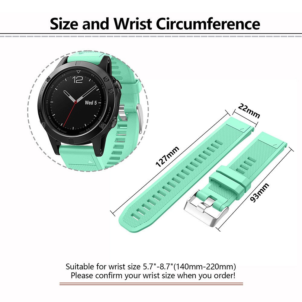 Very Pleasant Garmin Smartwatch Silicone Universel Strap - Silver#serie_8