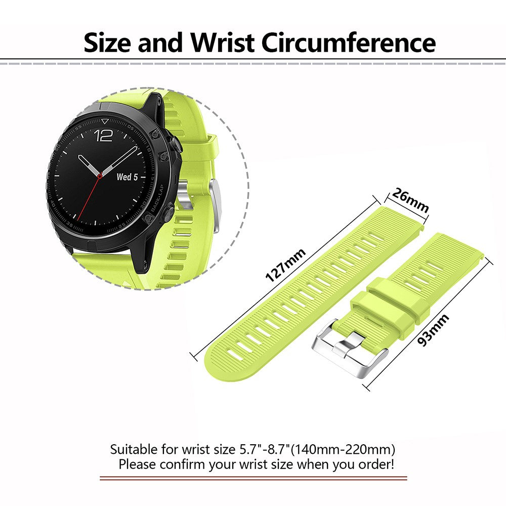 Cool Garmin Smartwatch Silicone Universel Strap - Green#serie_9