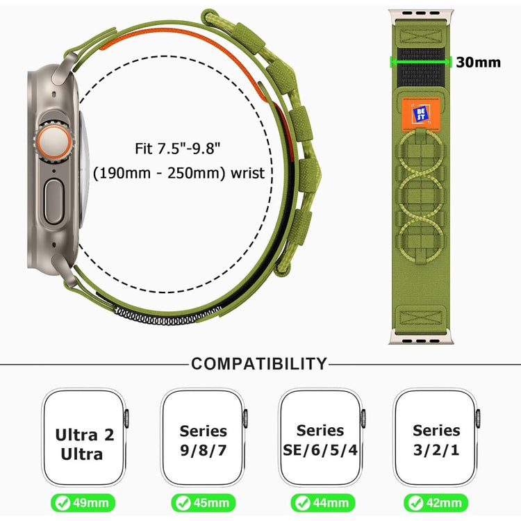 Incredibly Sweet Apple Smartwatch Nylon Universel Strap - Green#serie_1