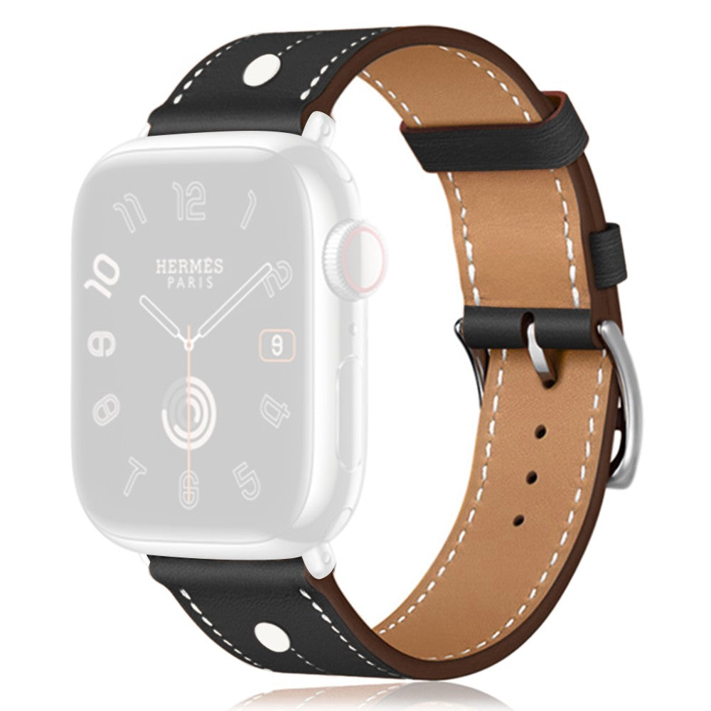 Classic Apple Smartwatch Genuine Leather Universel Strap - Black#serie_6