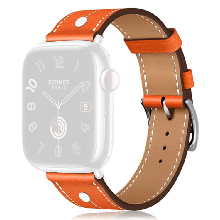 Classic Apple Smartwatch Genuine Leather Universel Strap - Orange#serie_7