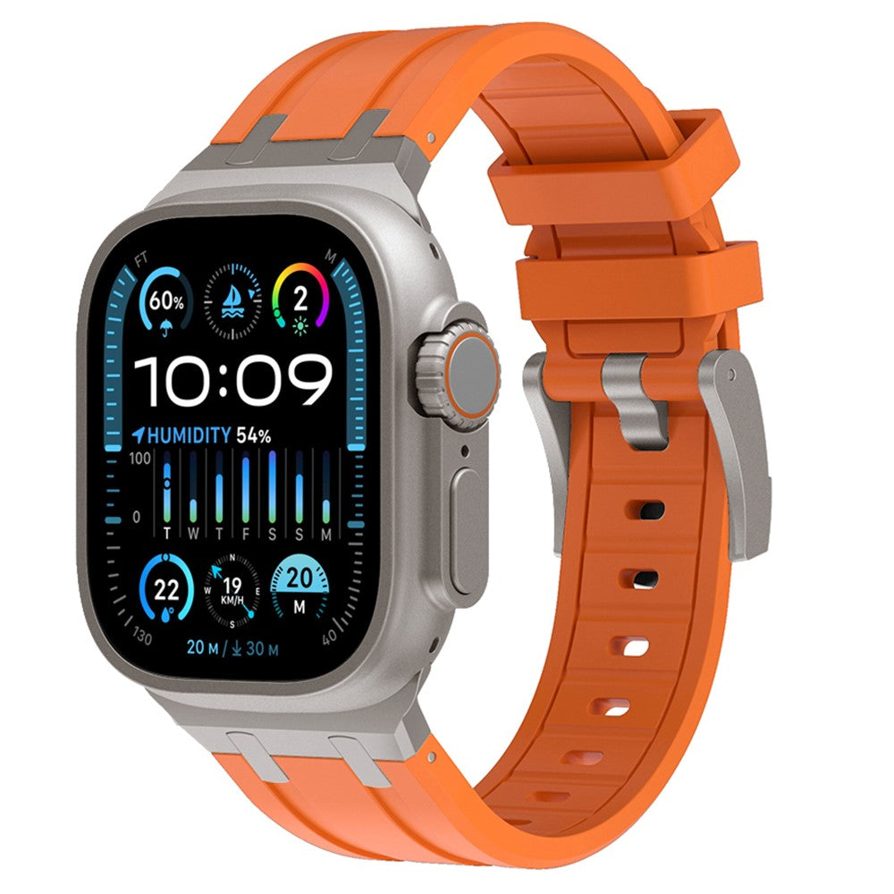 Mega Delightful Apple Smartwatch Silicone Universel Strap - Orange#serie_1