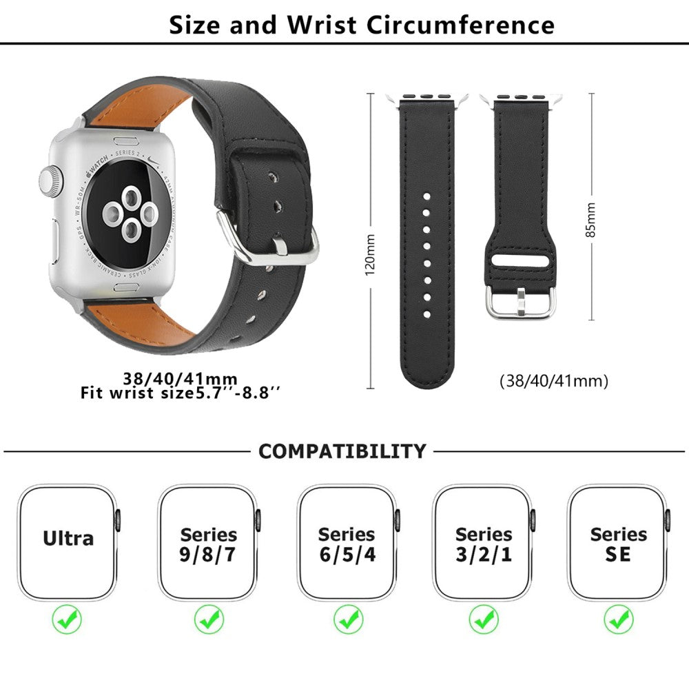 Absolutely Nice Apple Smartwatch Pu Leather Universel Strap - Brown#serie_2